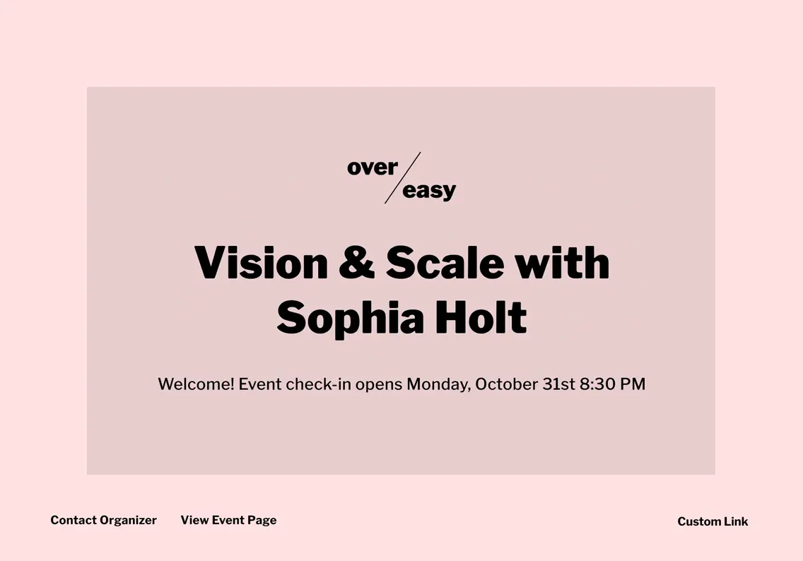 Theme Virtual Event Check-In