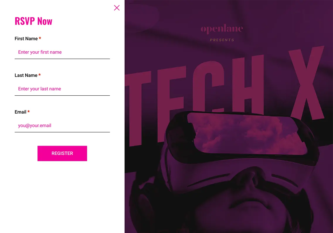 Theme Registration Form Template