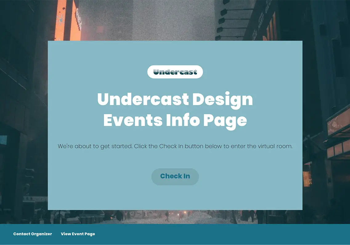 Theme Virtual Event Check-In