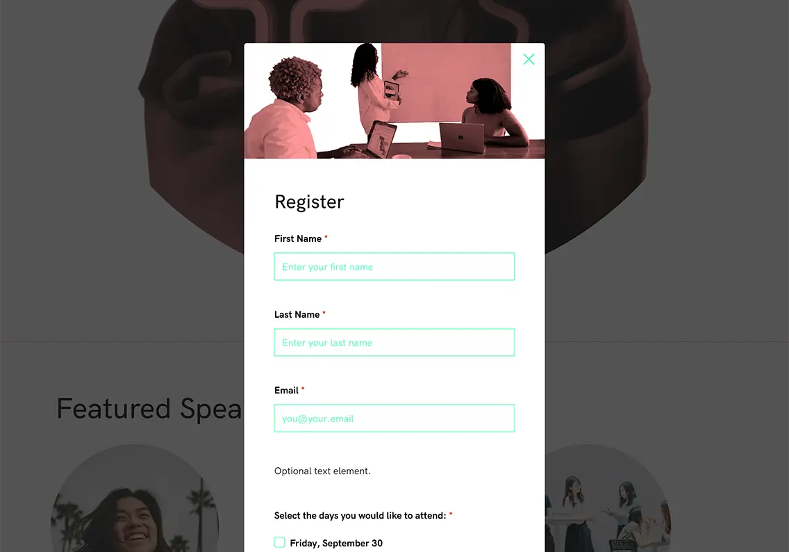 Theme Registration Form Template