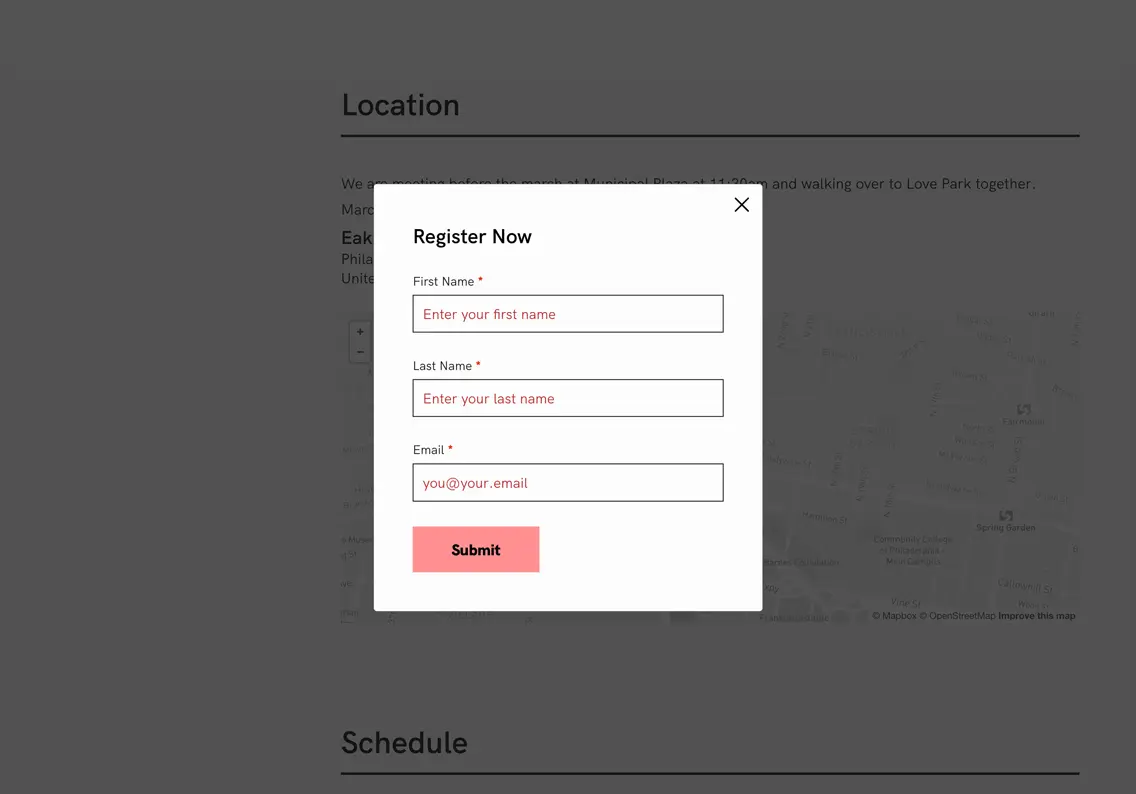 Theme Registration Form Template