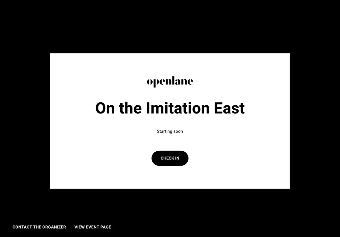 Theme Virtual Event Check-In