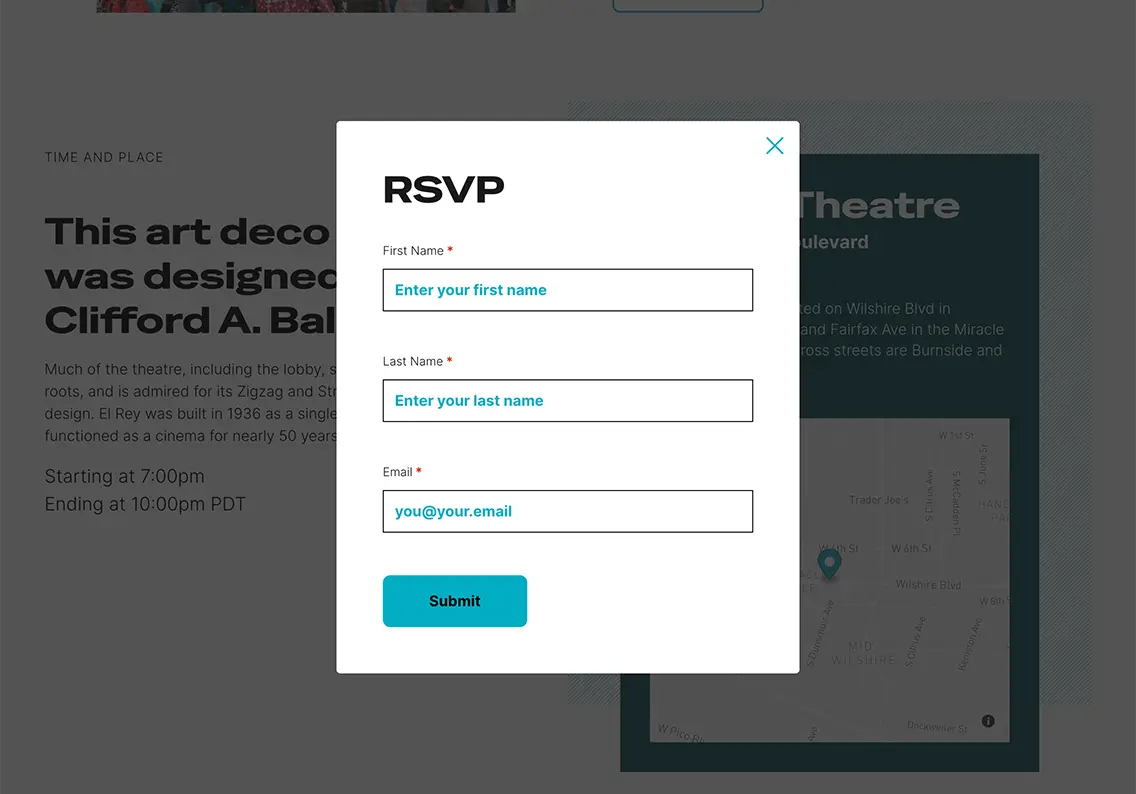 Theme Registration Form Template