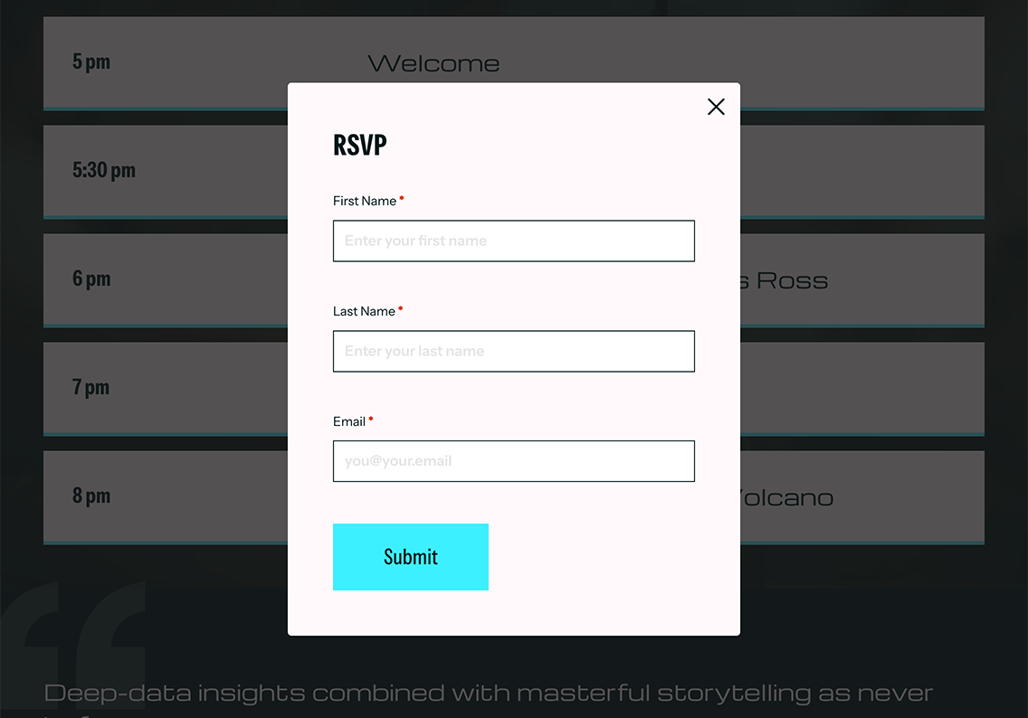 Theme Registration Form Template