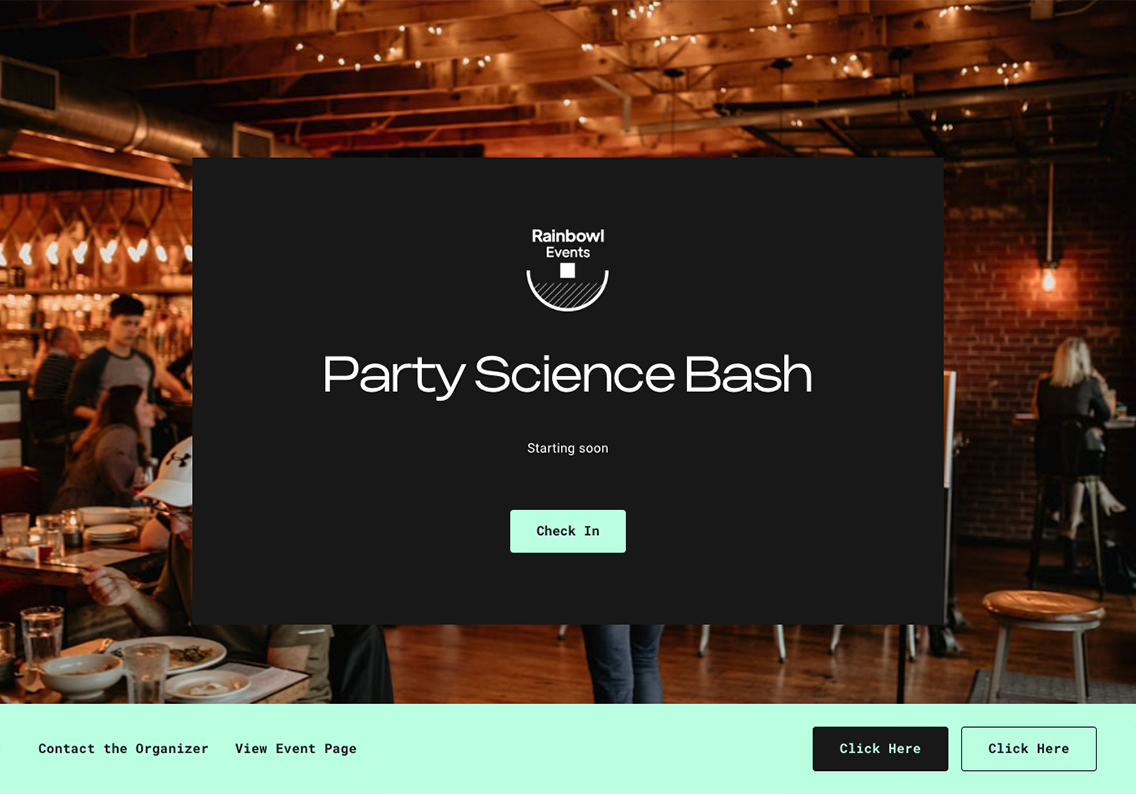 Theme Virtual Event Check-In