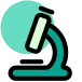 An illustration of a green microscope.