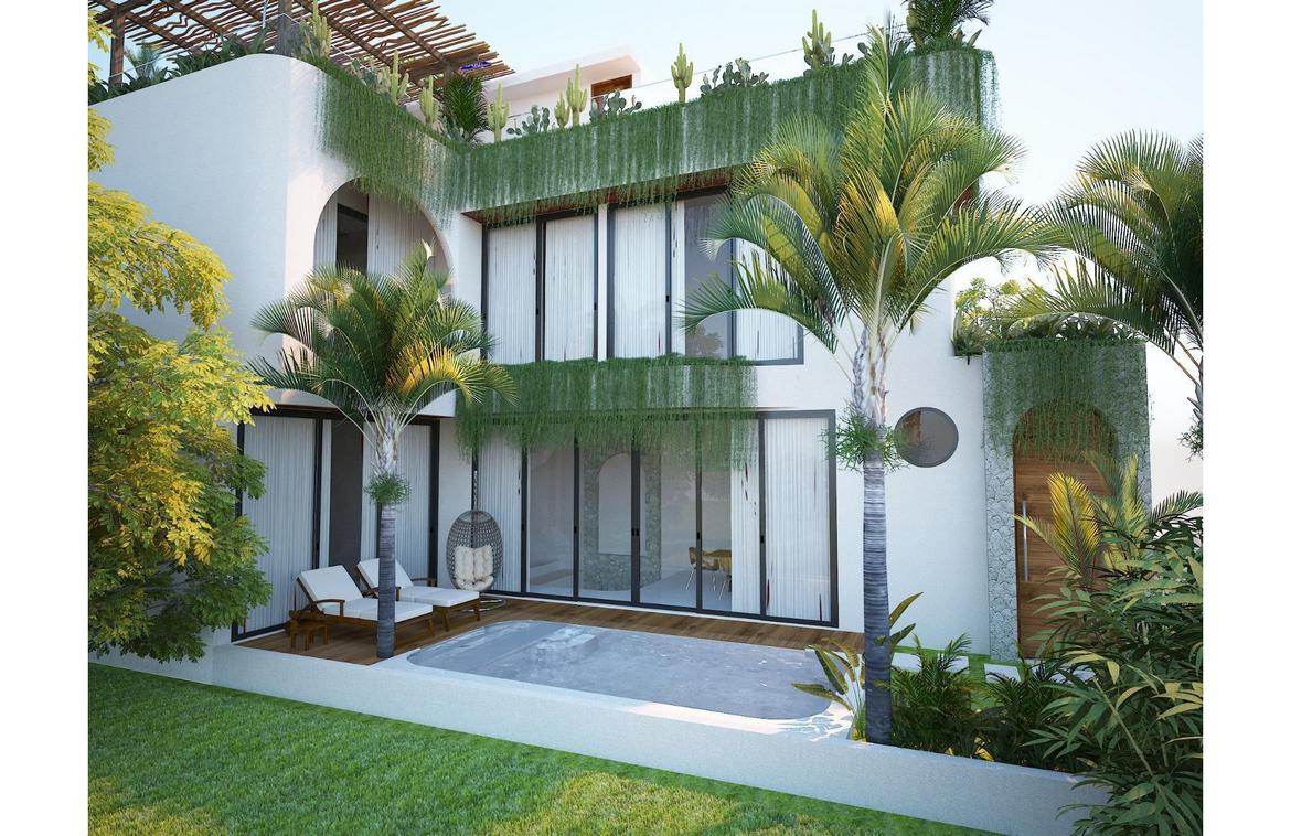 Stylish three-bedroom villa with rooftop retreat near Balangan beach