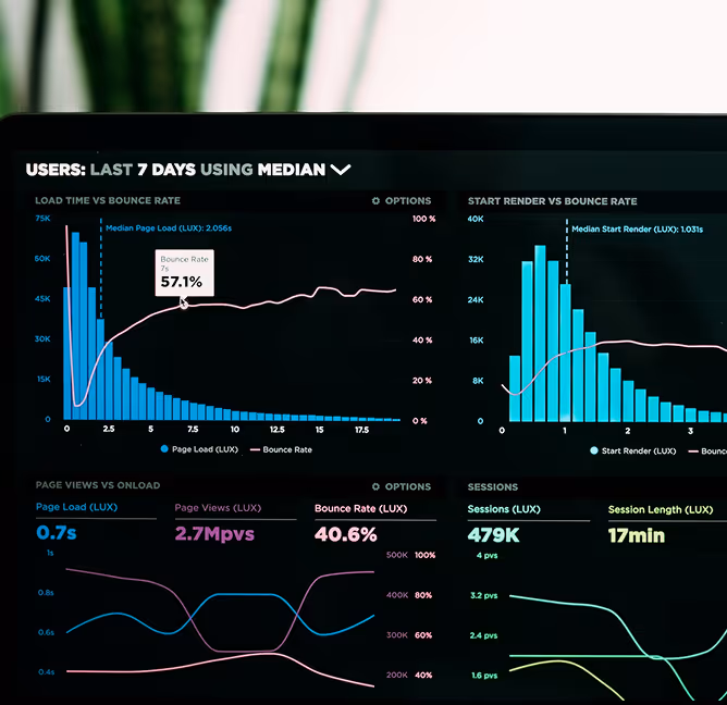 A computer screen with a bunch of data on it.