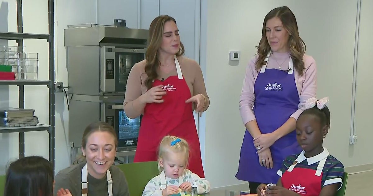 CBS 2 covers young chefs making pumpkin bacon pasta at Junior Chefs Kitchen