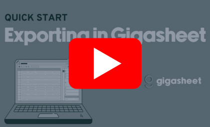 Bulk Data Exports in Gigasheet