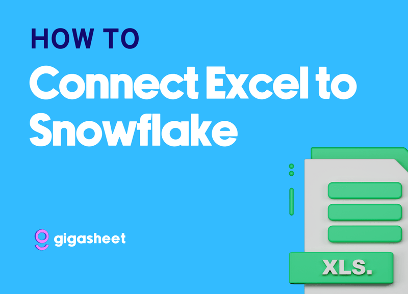How to connect excel to snowflake