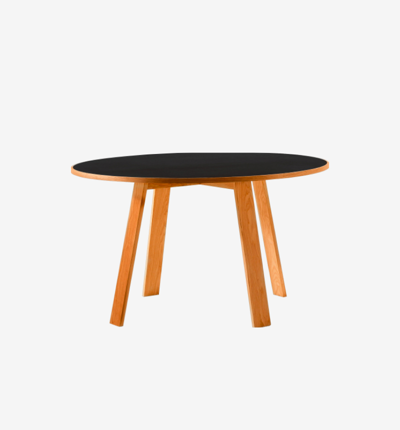 Rounded Wooden Dining Table