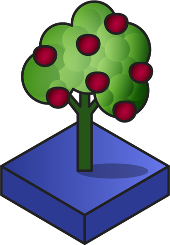 Tree with apples