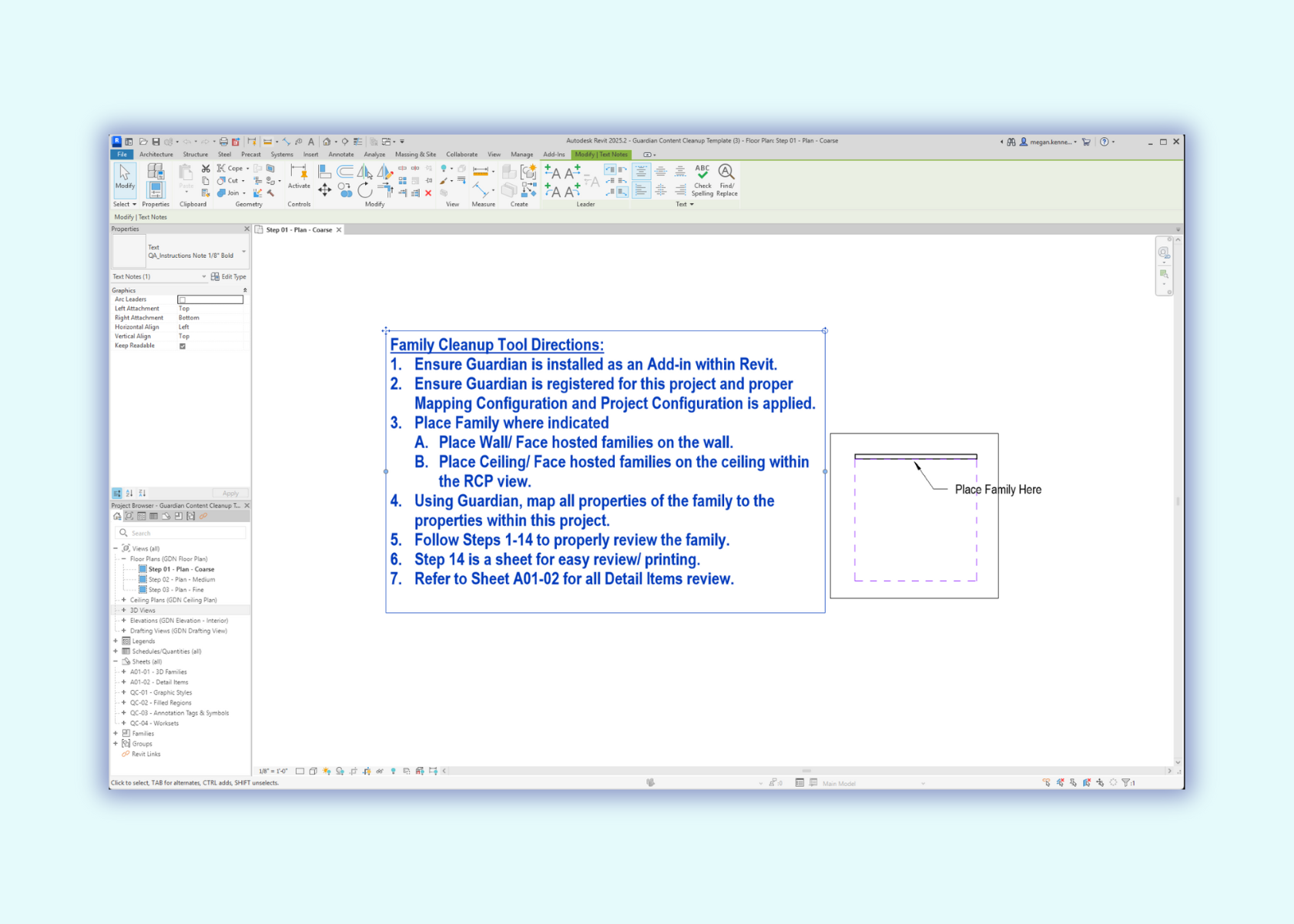 Content Cleanup Revit template