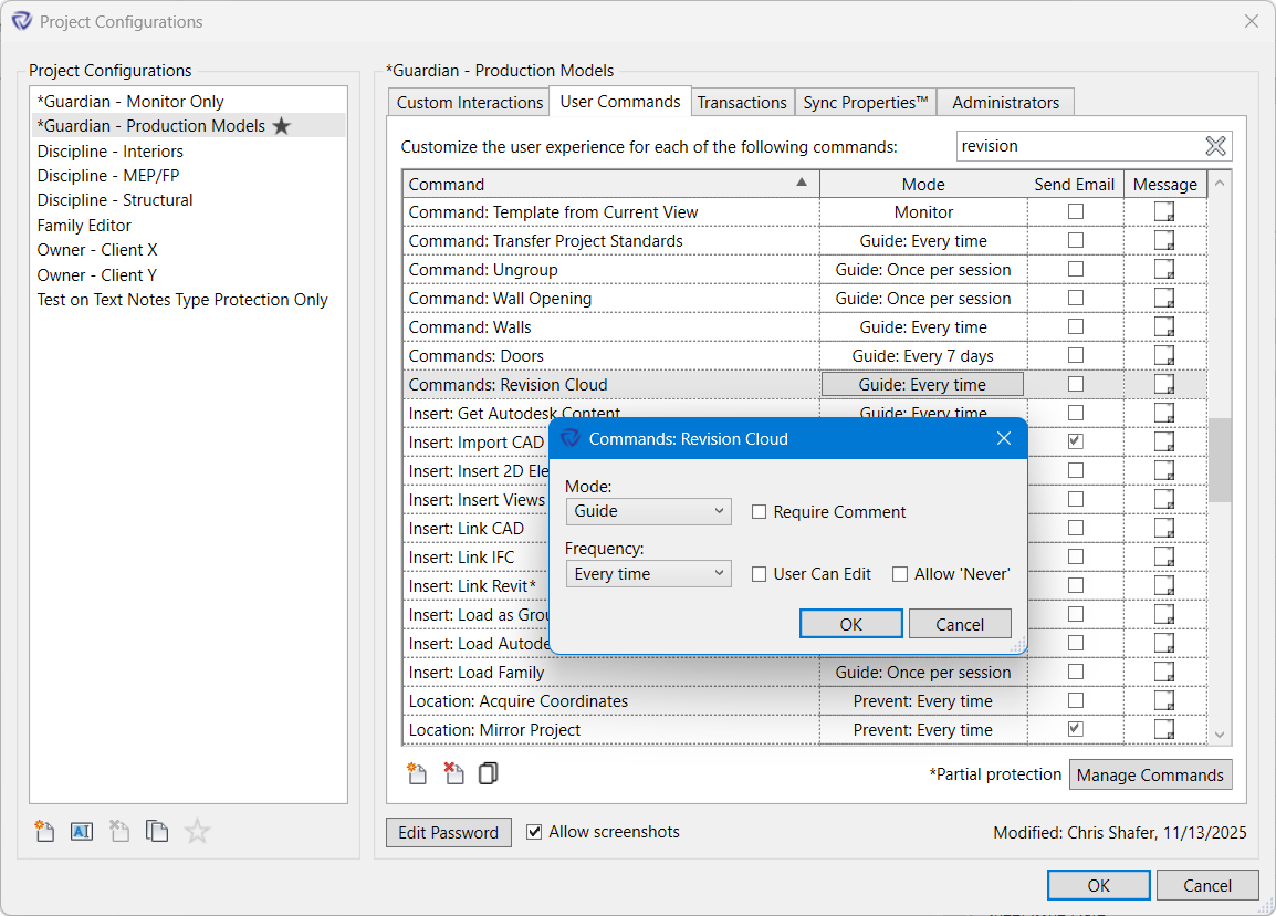 New Command added to User Commands list