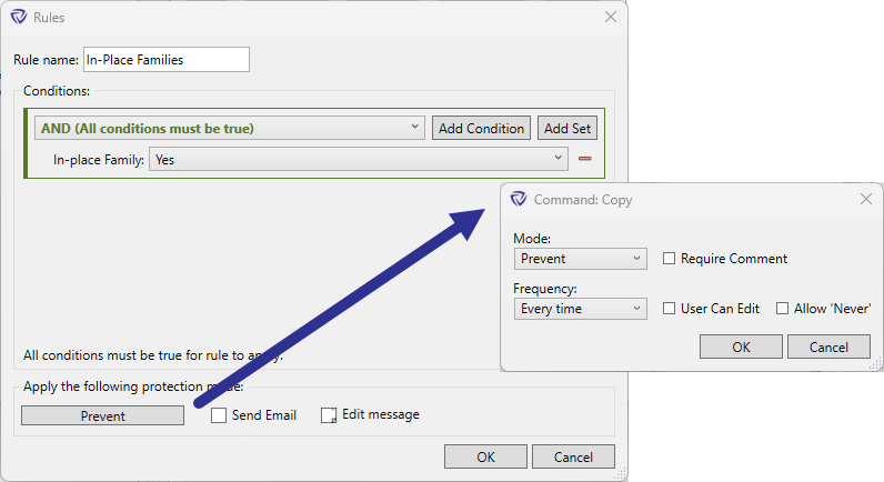 Adjust mode and frequency for copy and array protections