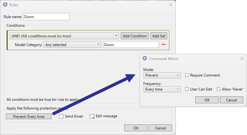 Customize mirroring command messages