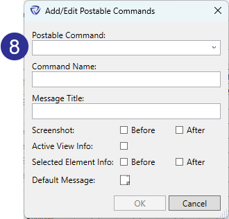 Add New Postable Command Dialog