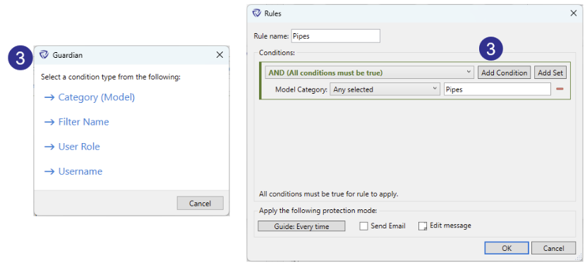 Rules dialog for View Filters