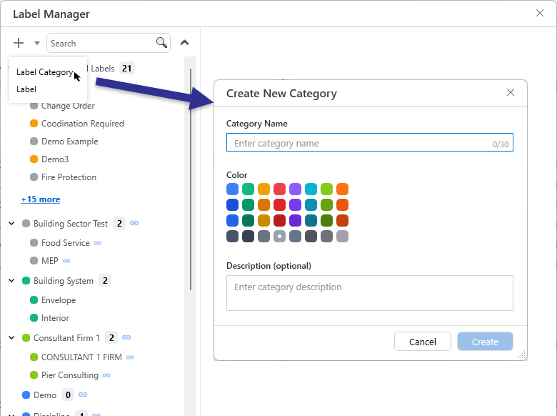 Create a New Label Category