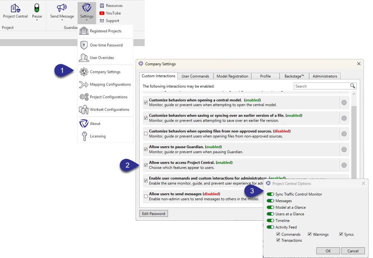 Allow users to view Project Central