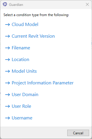 Condition type options