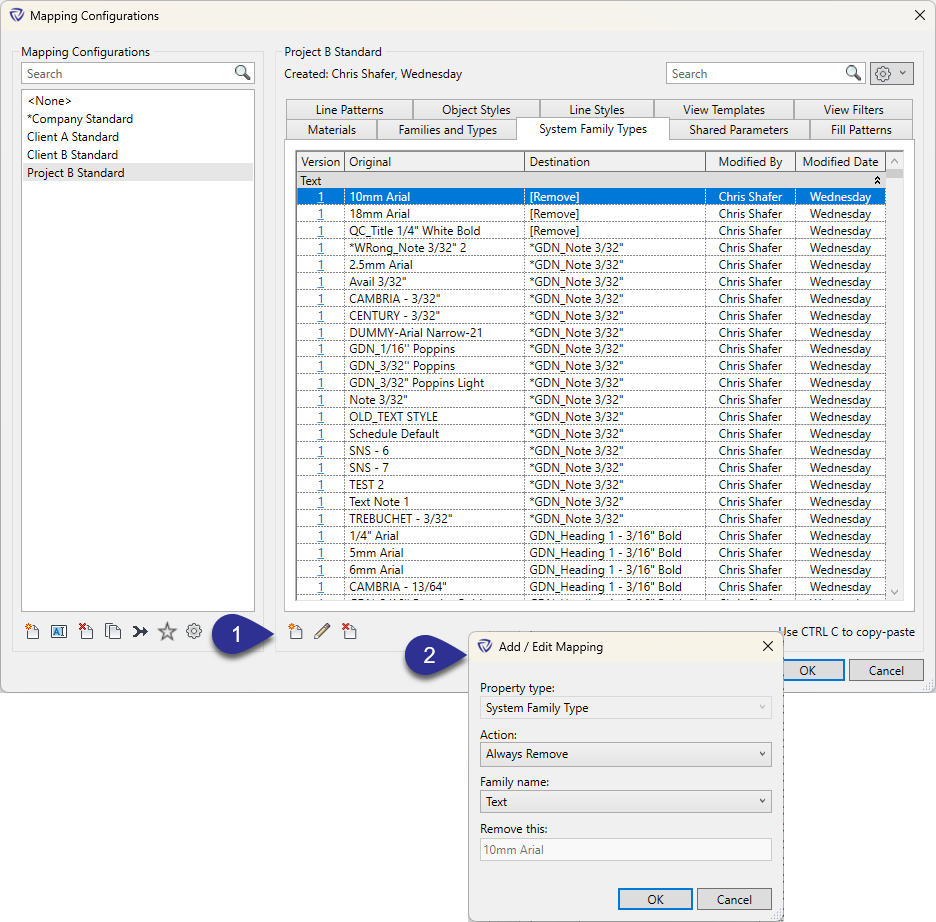 create and edit mappings