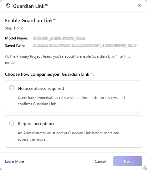 Enable Guardian Link