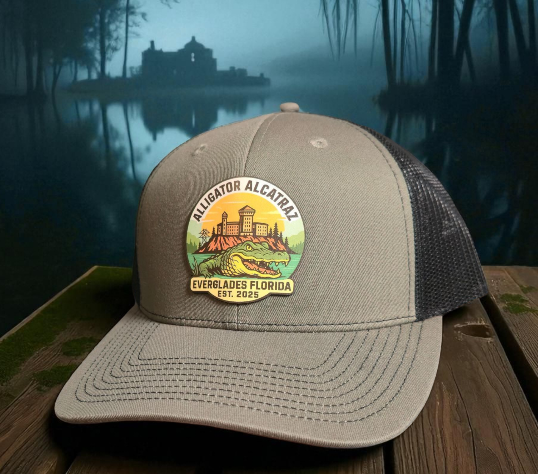 Alligator Alcatraz Trucker Hat – Everglades, Florida Edition