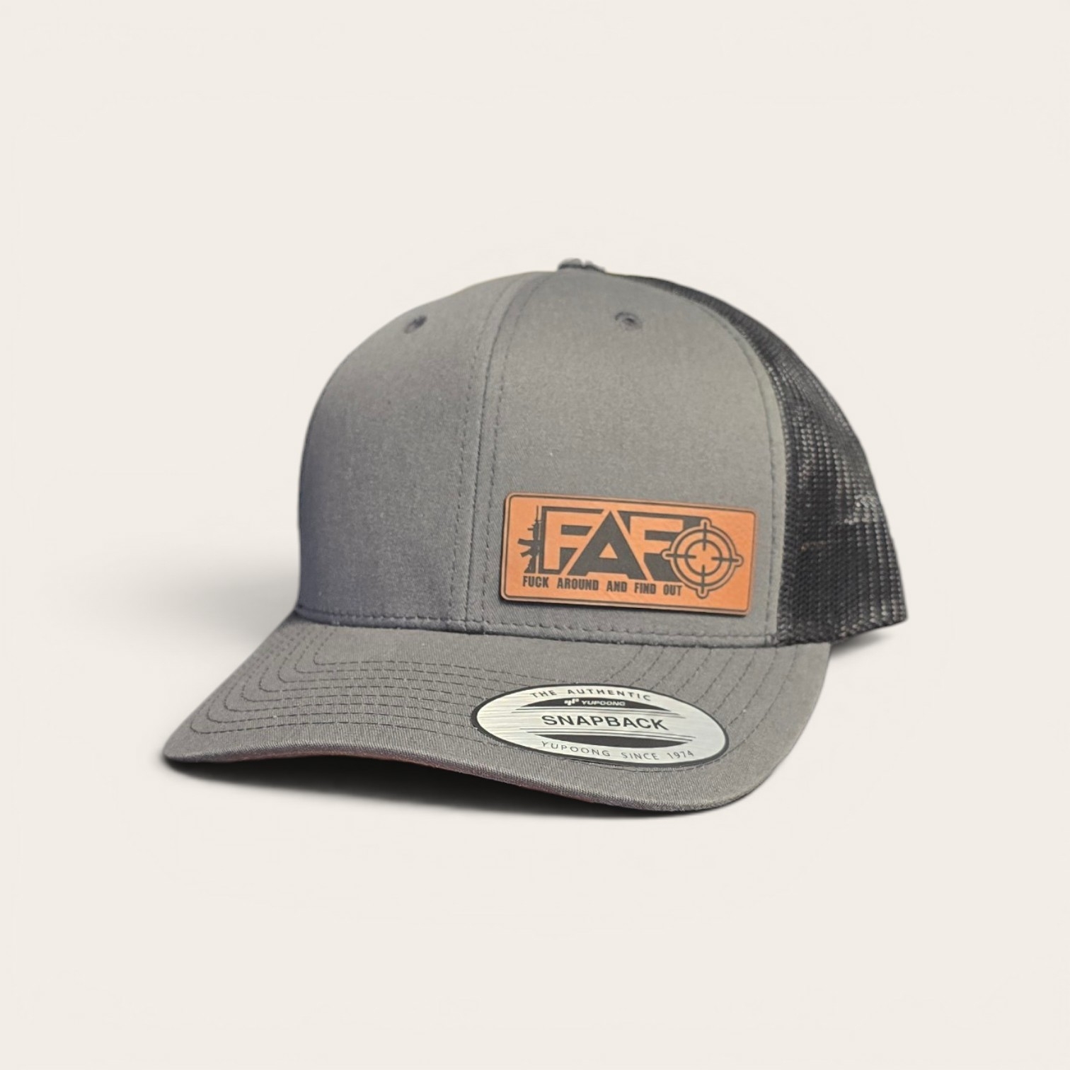 FAFO Leatherette Patch Hat