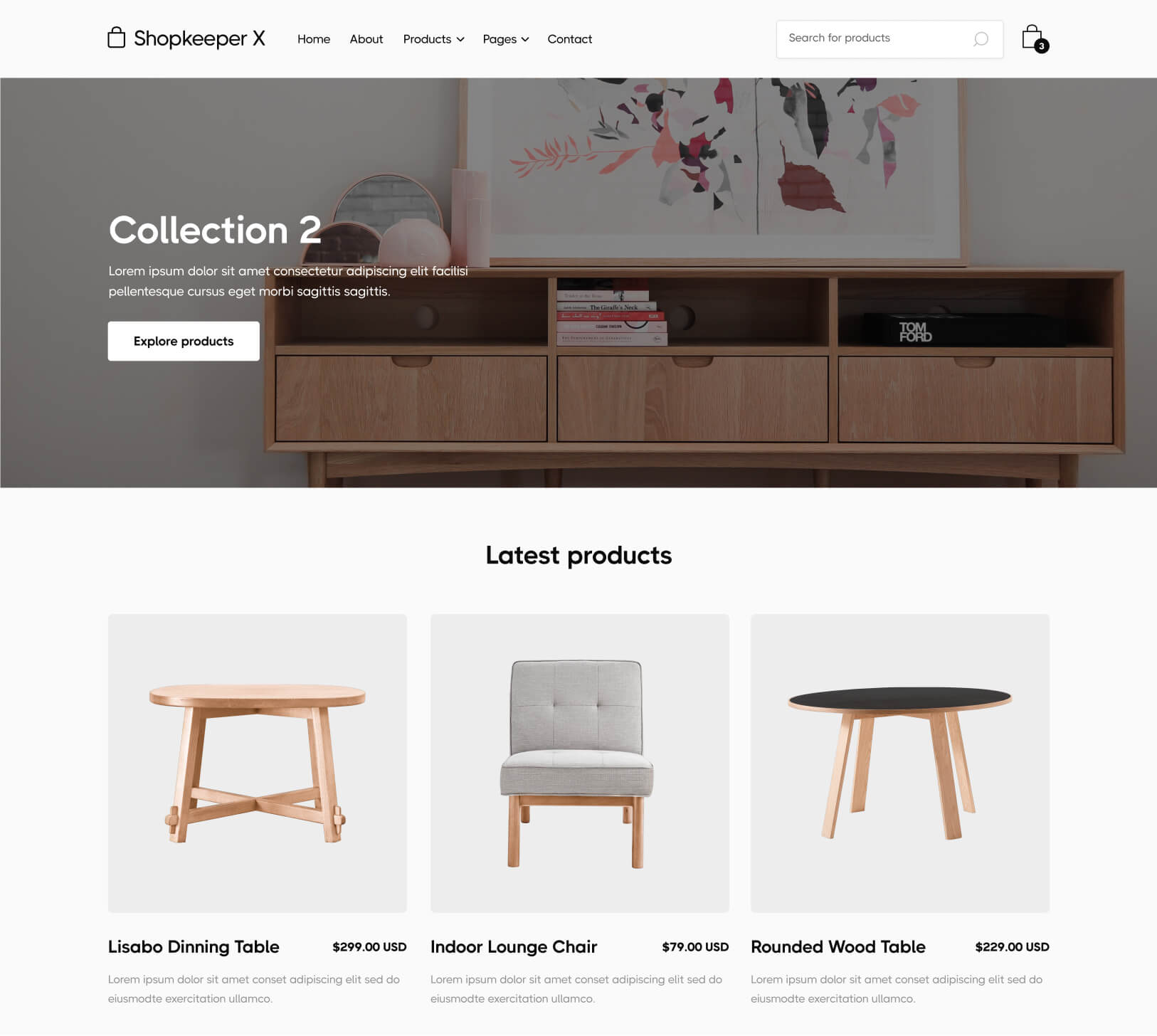 Collection V2 - Shopkeeper X Webflow Template