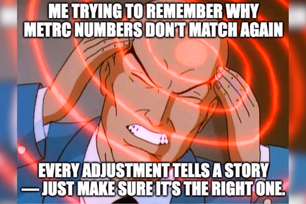 metrc  Inventory Adjustments Reasons
