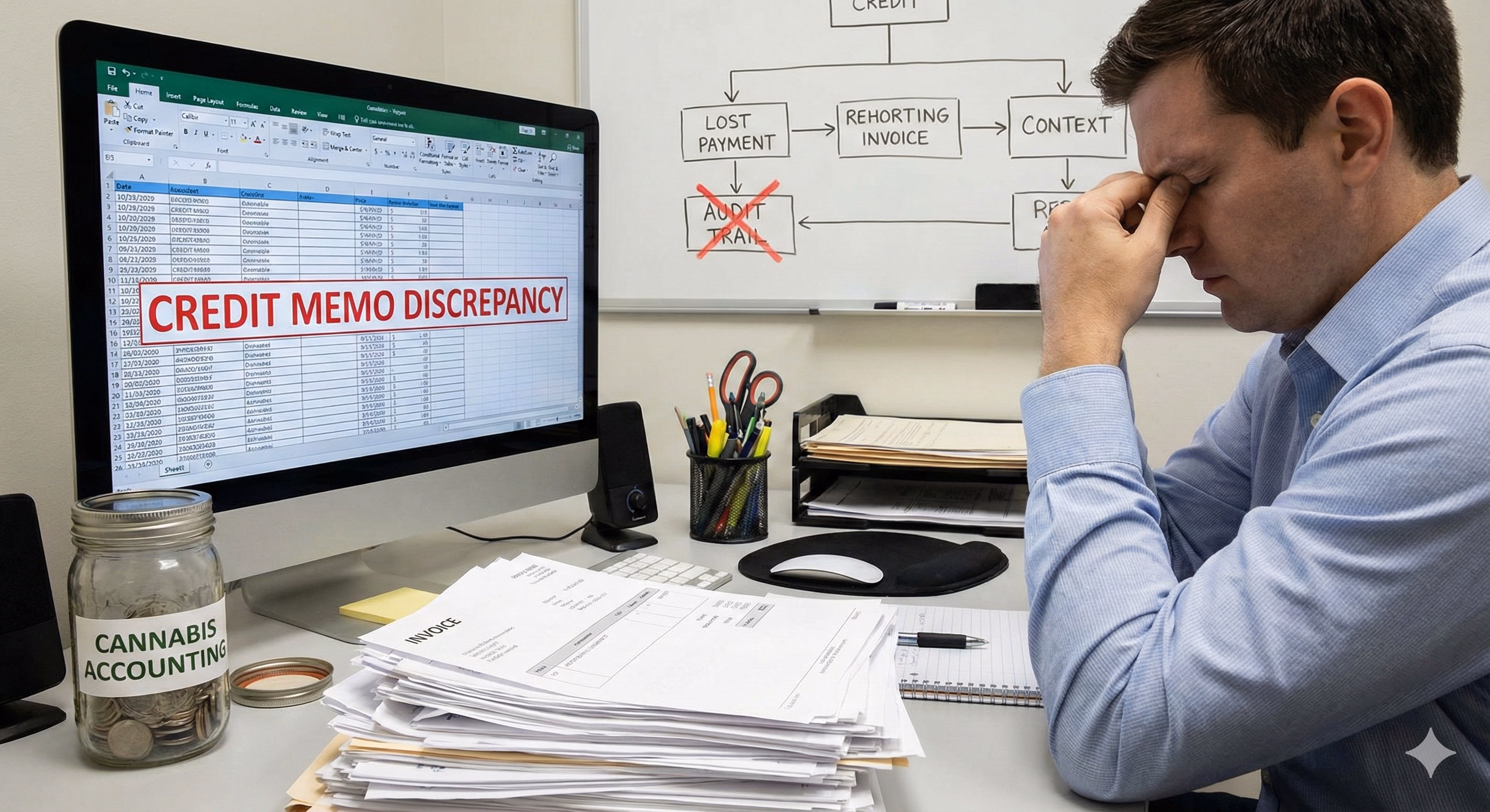 Credit memos in cannabis accounting