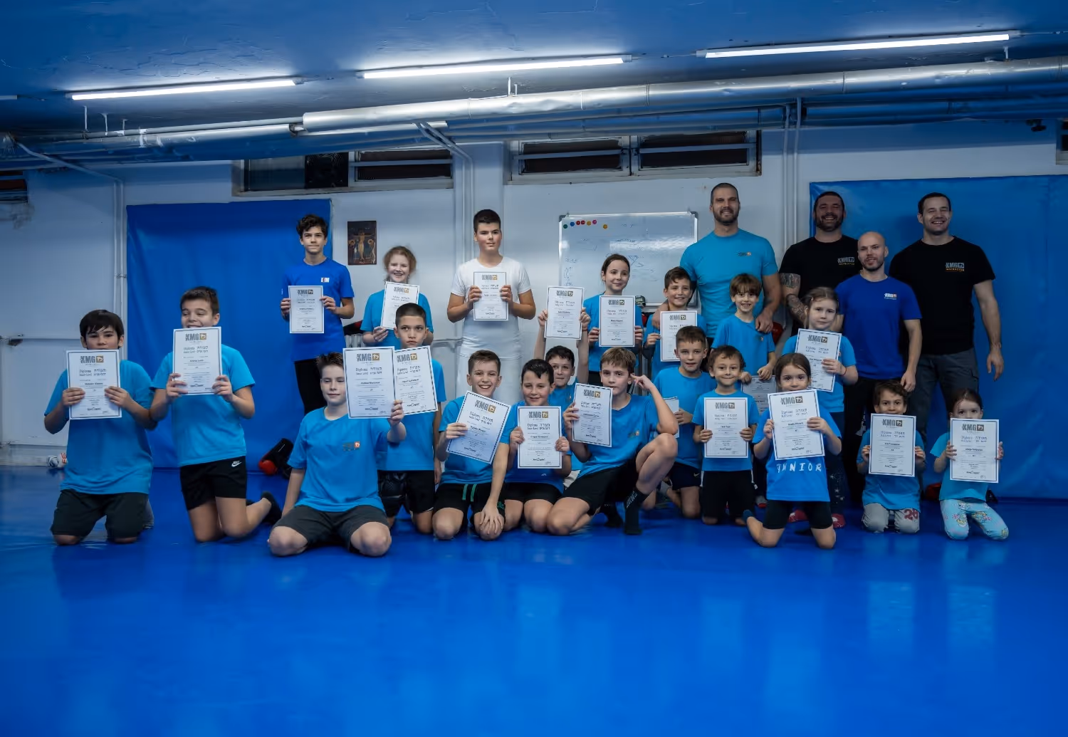 Polaganje krav mage za decu u klubu krav maga myrmidons (Krav Maga Global Srbija)