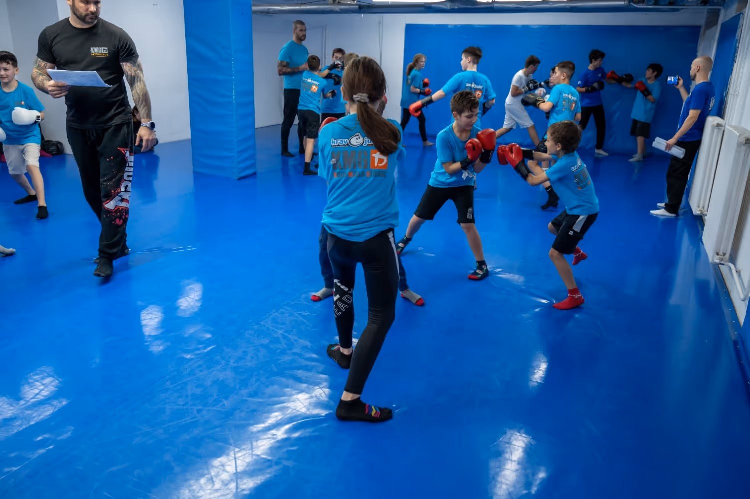 Polaganje krav mage za decu u klubu krav maga myrmidons (Krav Maga Global Srbija)