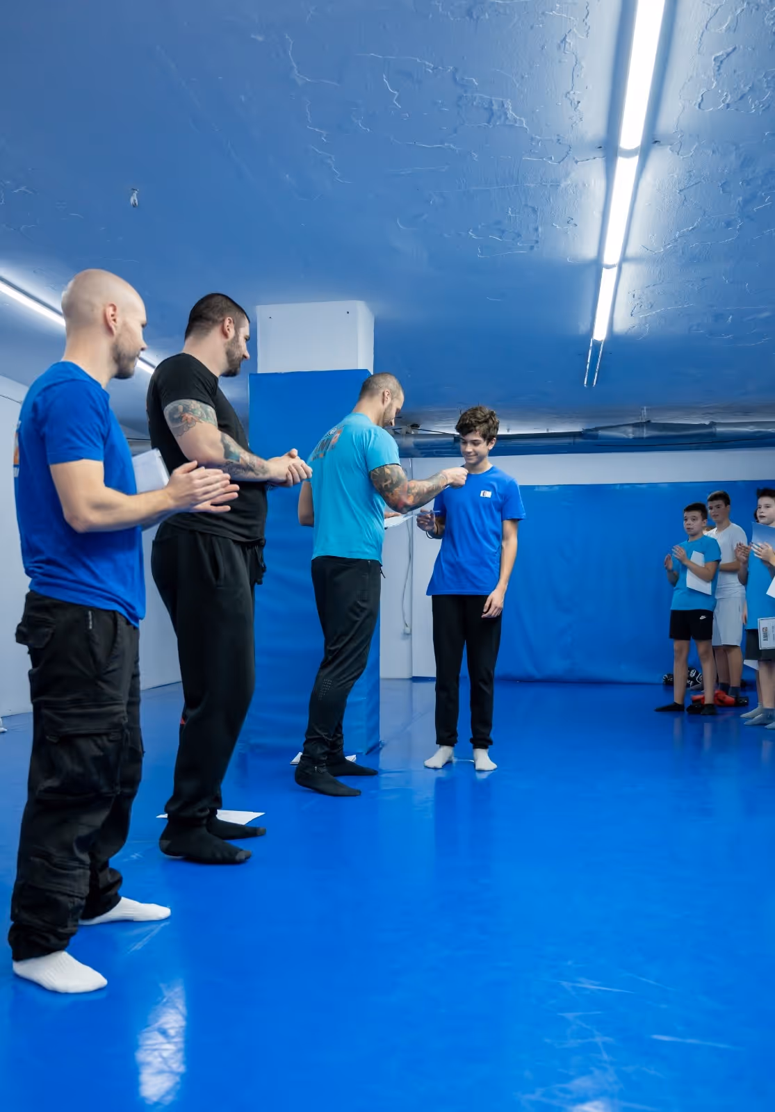 Polaganje krav mage za decu u klubu krav maga myrmidons (Krav Maga Global Srbija)