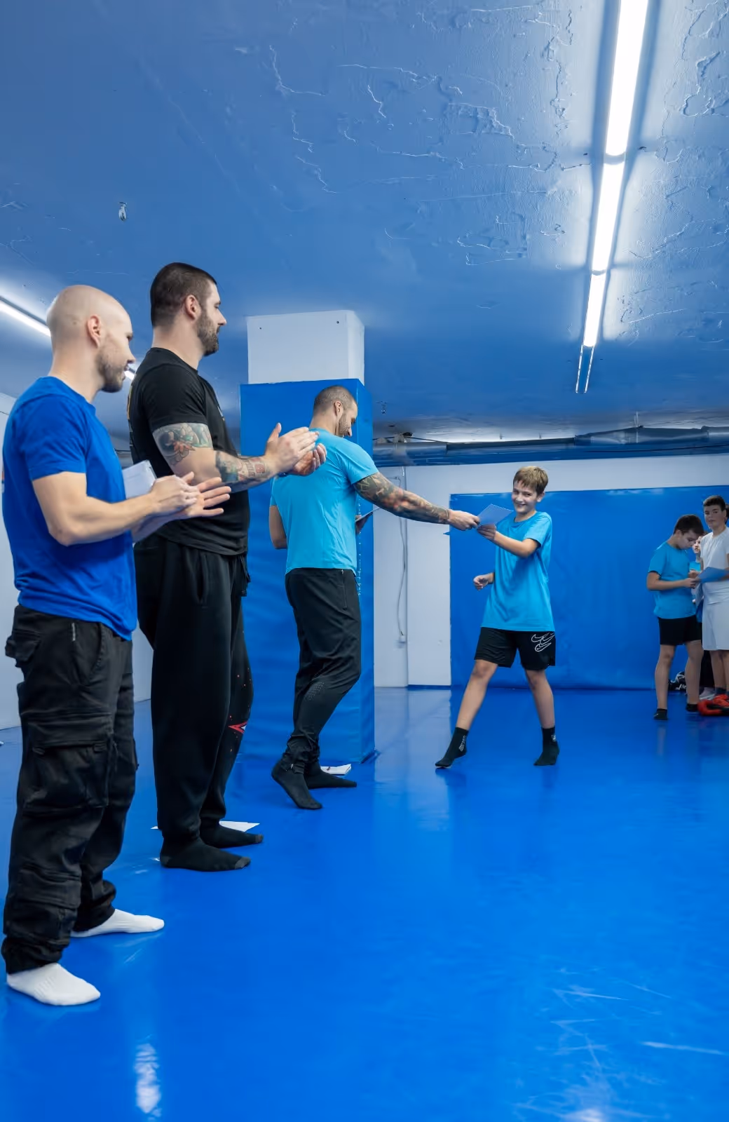Polaganje krav mage za decu u klubu krav maga myrmidons (Krav Maga Global Srbija)