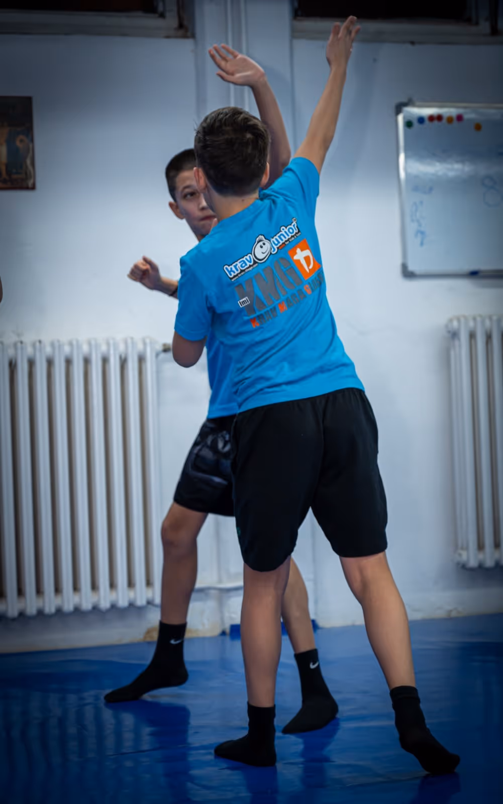 Polaganje krav mage za decu u klubu krav maga myrmidons (Krav Maga Global Srbija)