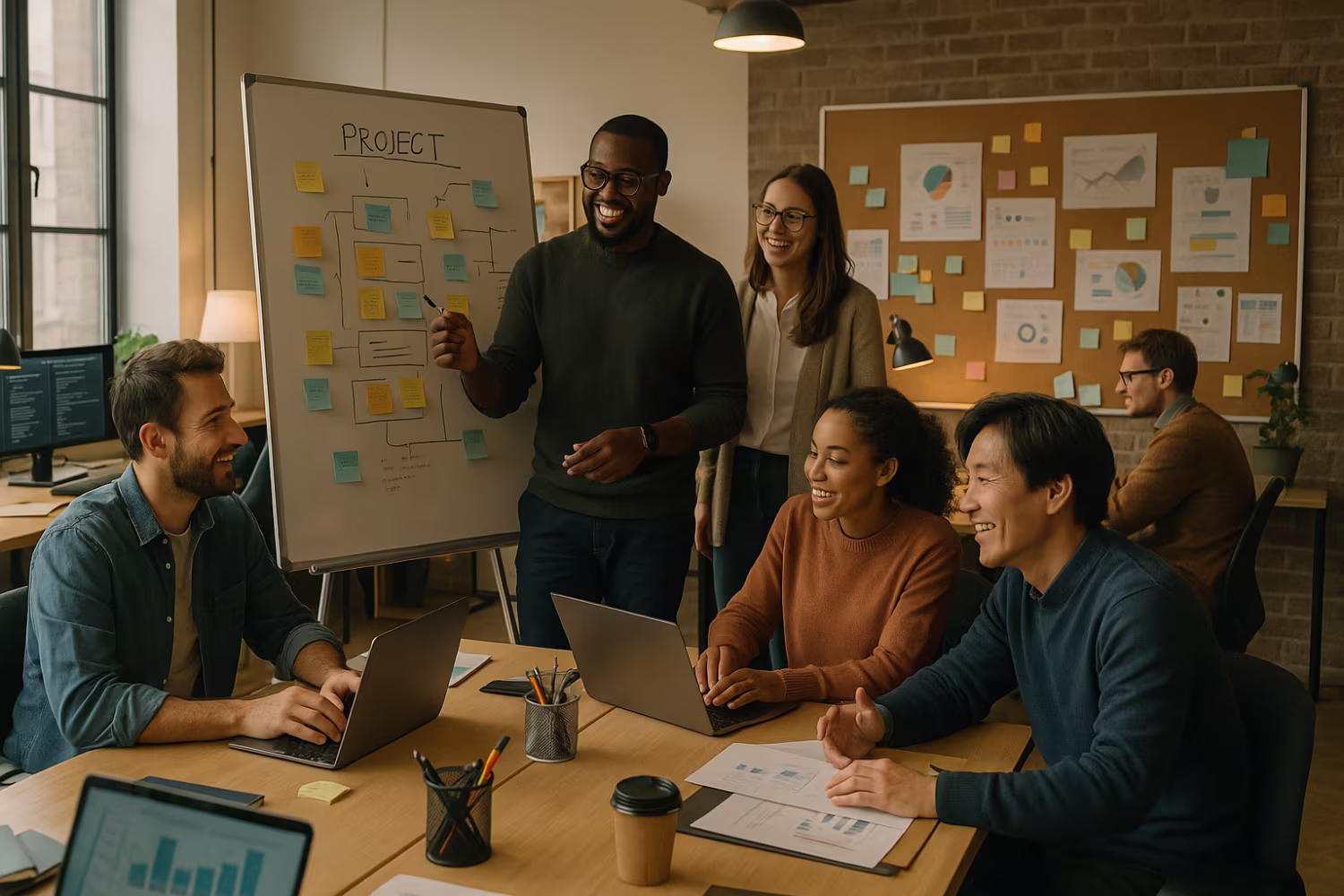 IT professionals collaborating on project planning