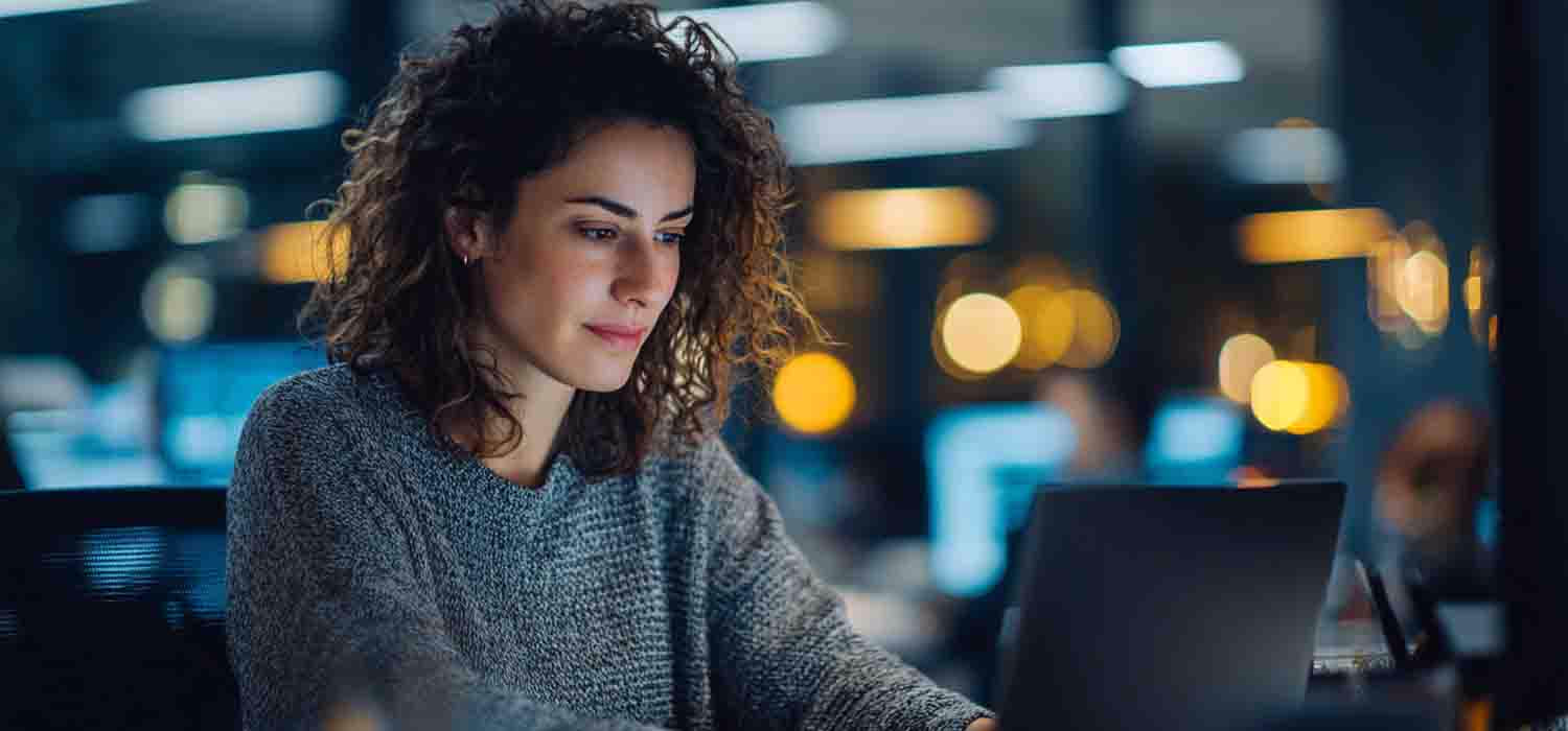 Business owner using automated process on a laptop
