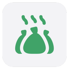 Red icon of a hand holding a phone with a speech bubble containing a sad face emoji.