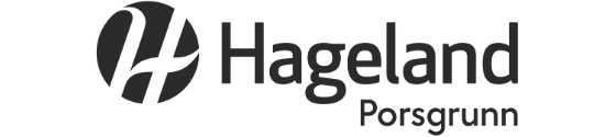 Hageland Porsgrunn logo with stylized H in a circle.