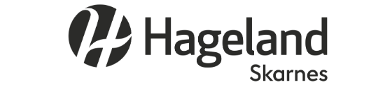 Hageland Skarnes logo with stylized H inside a circle.