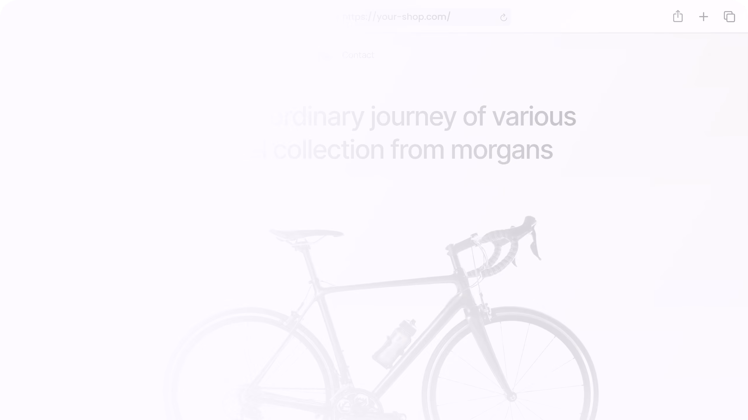 Black road bicycle with drop handlebars and water bottle on a white background.