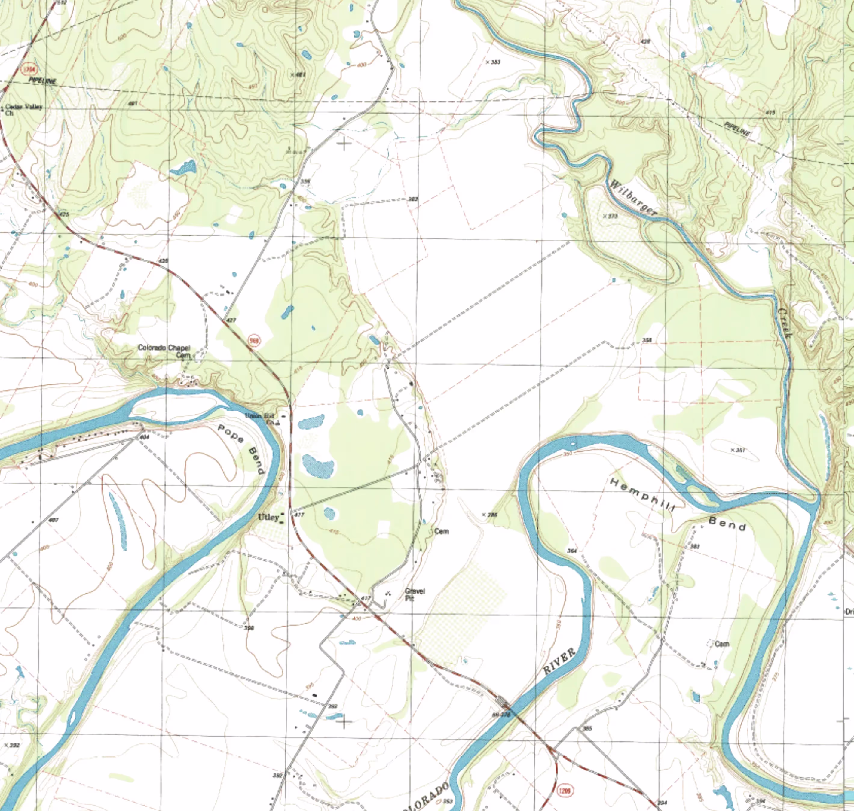 Close-up snap shot of map