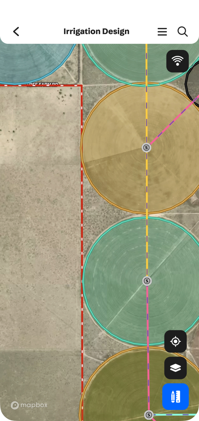 A screenshot of land plotting on the Land id app.