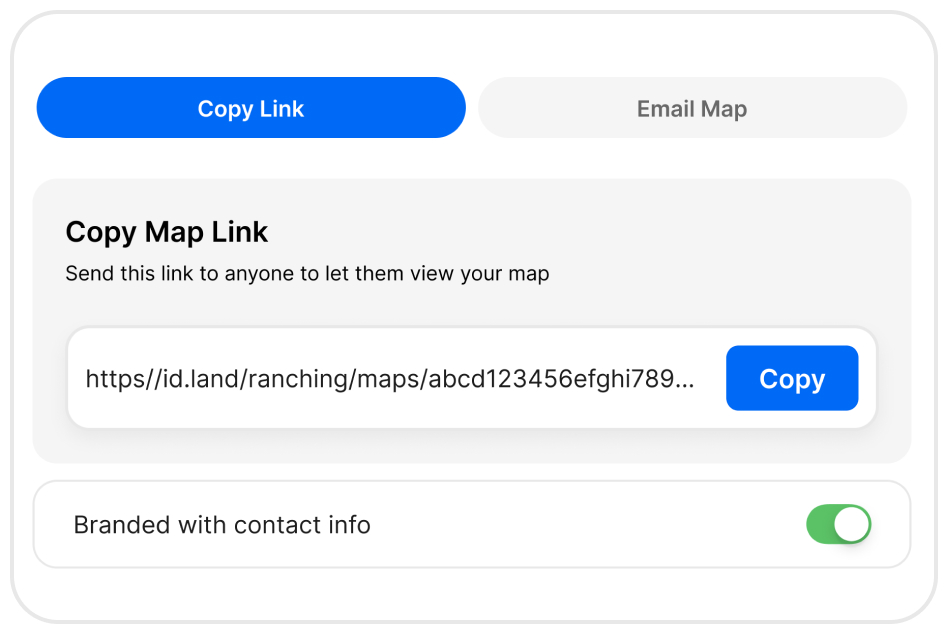 Highlighted copy location link