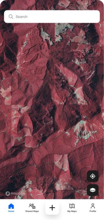 A screenshot of the Land id app wiht a close up of land composition.