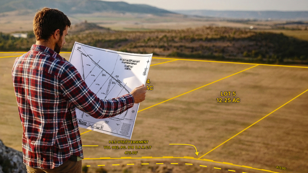 A laptop screen displaying Land id’s mapping software with a plat map digitally georeferenced over a satellite image of a neighborhood