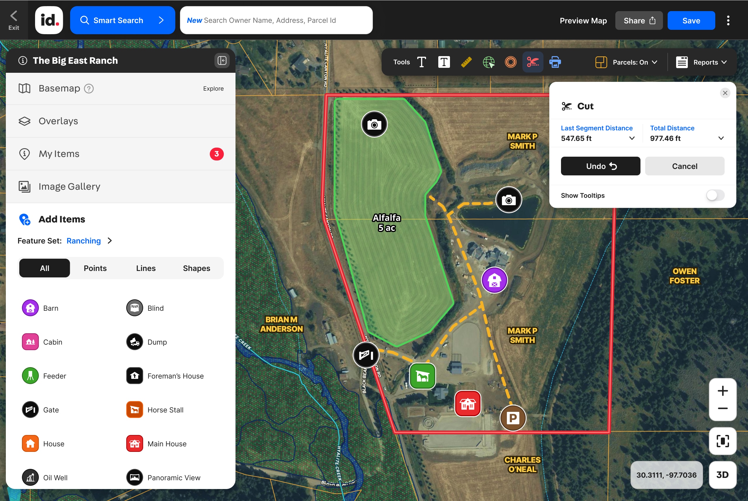 Cut tools for a Base-map